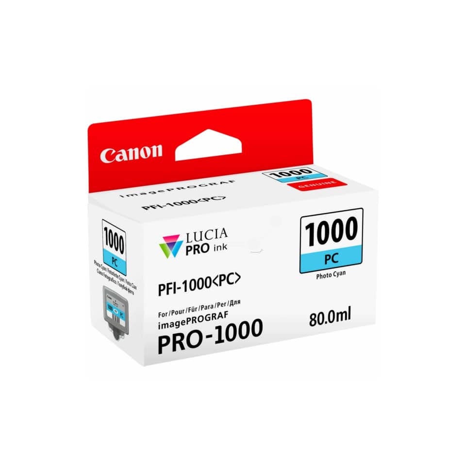 Cartuccia inkjet PFI-1000PC Canon ciano foto 0550C001