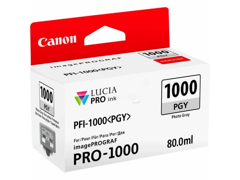 Cartuccia inkjet PFI-1000PGY Canon grigio chiaro 0553C001