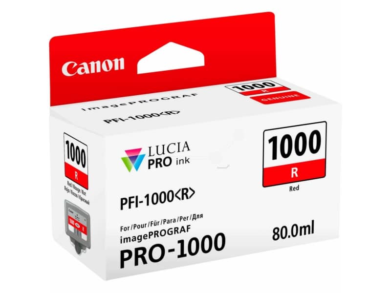 Cartuccia inkjet PFI-1000R Canon rosso  0554C001