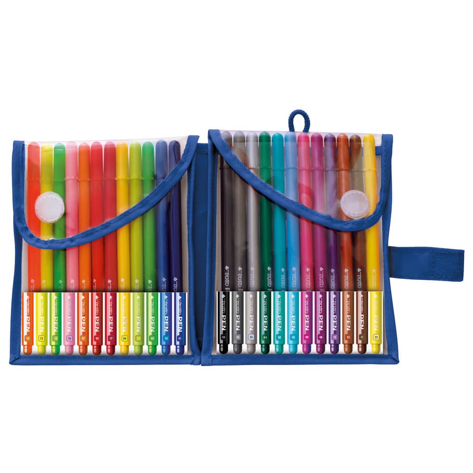 Penna a punta sintetica TRATTO Pen 2 mm assortiti astuccio appendibile da 24 - 808100