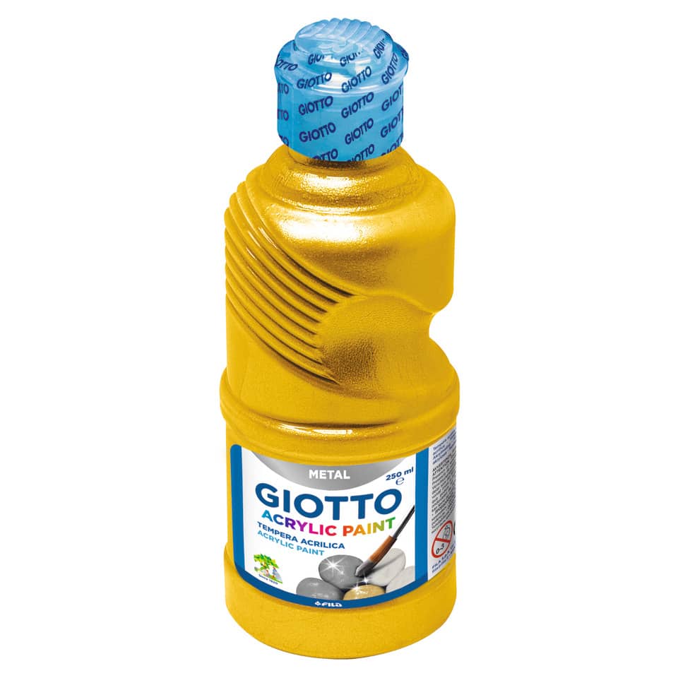 Tempere a base acrilica GIOTTO Acrylic Paint flacone 250 ml oro 53380000