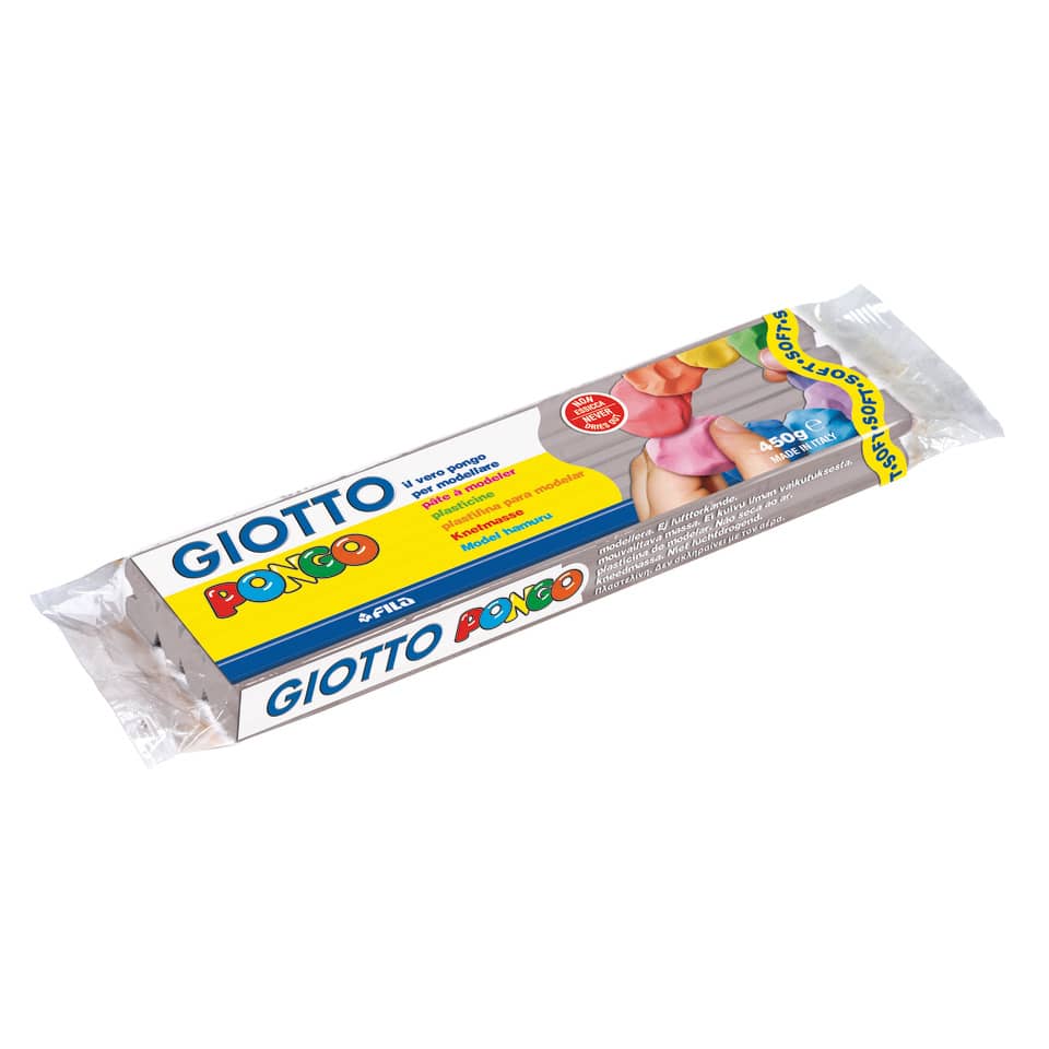 Panetto di plastilina modellabile GIOTTO Pongo 450 g grigio 514413