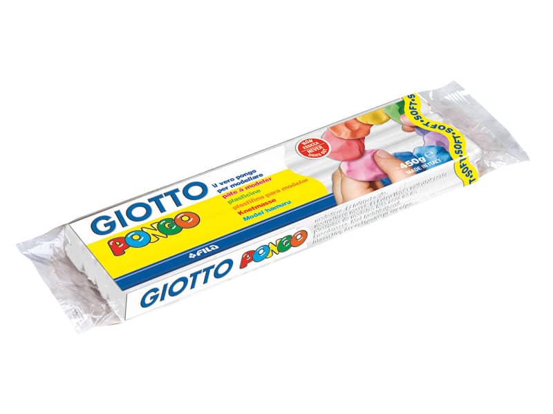 Panetto di plastilina modellabile GIOTTO Pongo 450 g bianco 514407