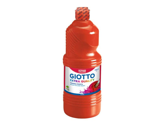 Tempera a base d'acqua GIOTTO Extra Quality flacone 1 lt rosso vermiglione 533407