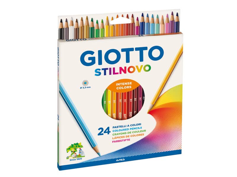 Matite colorate GIOTTO Stilnovo astuccio appendibile da 24 - 25660000