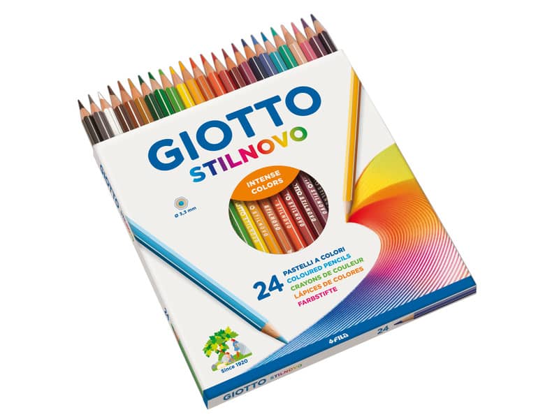 Matite colorate GIOTTO Stilnovo astuccio appendibile da 24 - 25660000