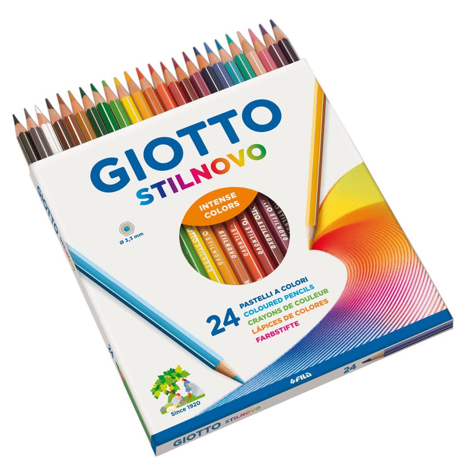 Matite colorate GIOTTO Stilnovo astuccio appendibile da 24 - 25660000