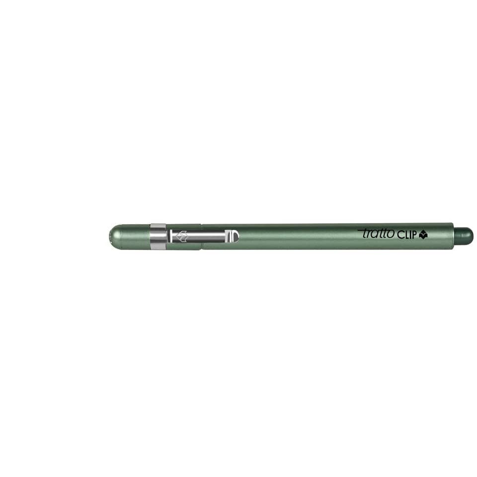 Penna a punta sintetica TRATTO Clip 0,8 mm verde 803804