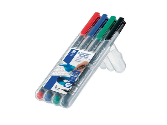 Marcatori Staedtler Lumocolor Permanent CD / DVD 310 assortiti 0,4 mm astuccio da 4 pezzi - 310 CDSWP4
