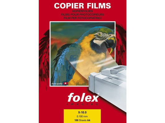 Film per fotocopiatrici monocrom. Folex X-10.0 poliestere traslucido 0,1 mm A3  Conf. 50 pz. - 39100.100.43100