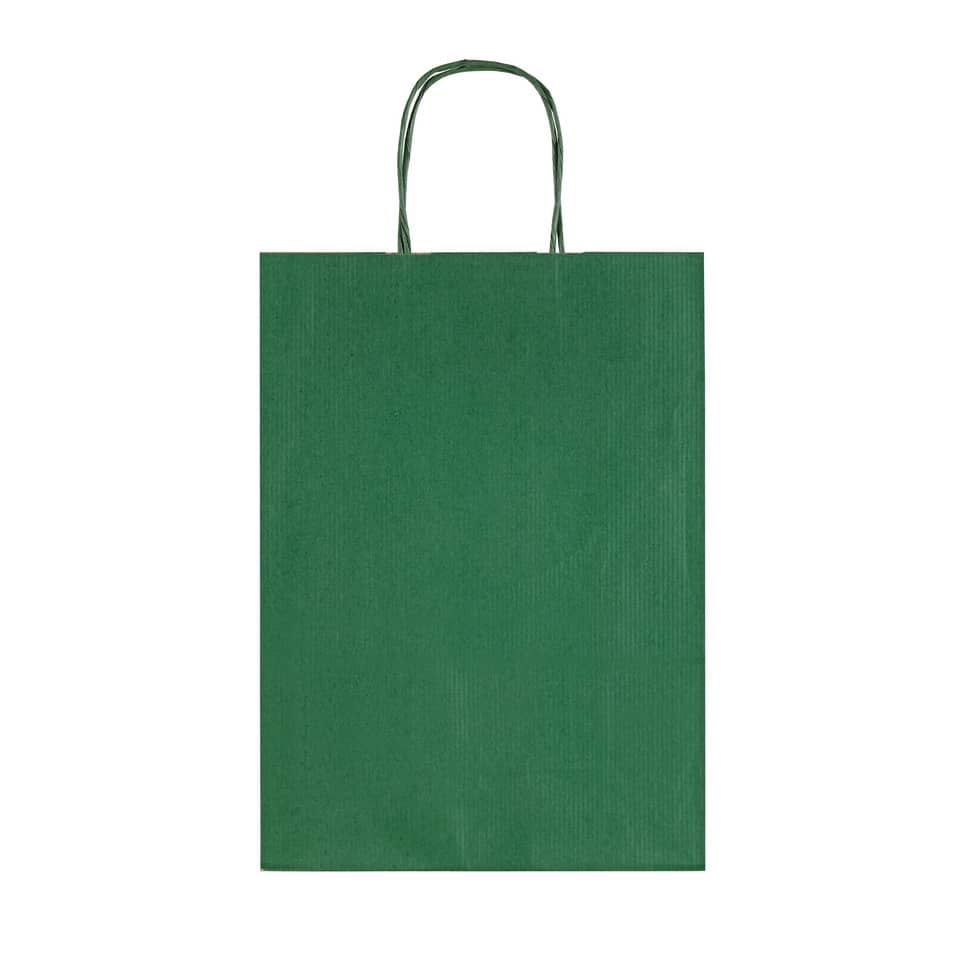 Sacchetti da regalo Rex-Sadoch Allegra tinta unita Dark 26x12x36 cm verde conf. da 25 - SDF26-560