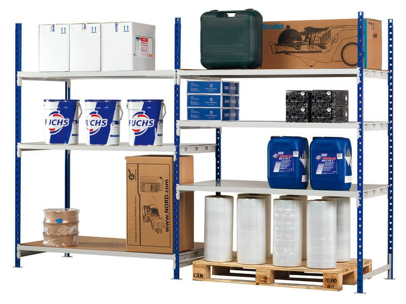 Staffe aggiuntive per scaffalatura Paperflow ad incastro RANG'ECO grigio profondità 60 cm - K603162