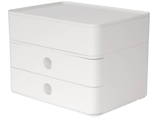 Cassettiera da scrivania HAN Smart-Box Plus Allison 260x195x190 mm 2 cassetti + scatola portautensili bianco - 1100-12