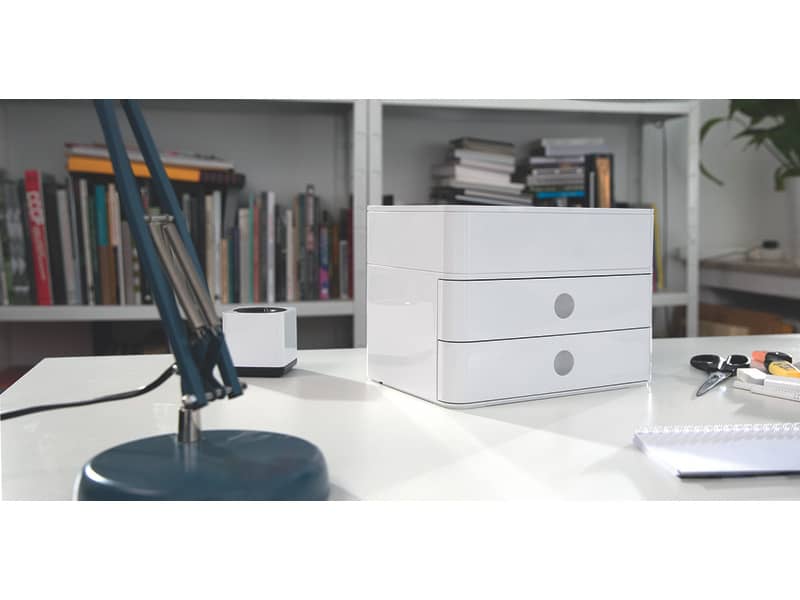 Cassettiera da scrivania HAN Smart-Box Plus Allison 260x195x190 mm 2 cassetti + scatola portautensili bianco - 1100-12