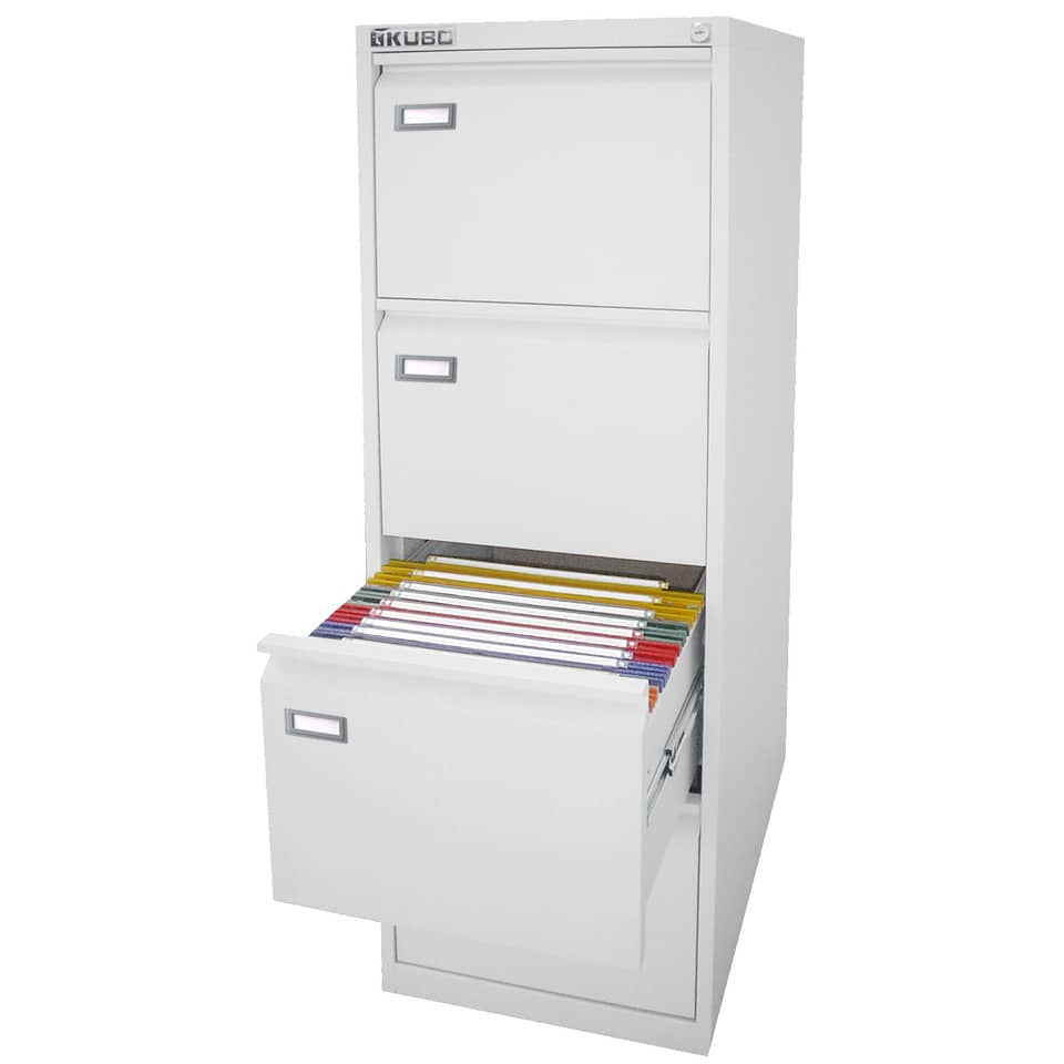 Classificatore per cartelle sospese KUBO 4 cassetti 46x62x132 cm bianco 4304