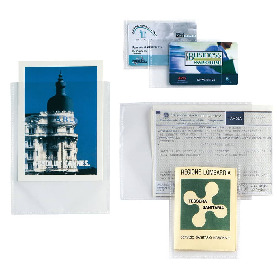 Buste a U Sei Rota Soft PP liscio - alto spessore trasparente 50x70 cm - Conf. 5 pezzi - 655070