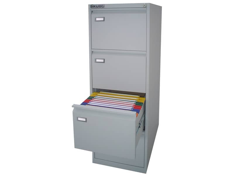 Classificatore per cartelle sospese KUBO 4 cassetti 46x62x132 cm grigio 4004
