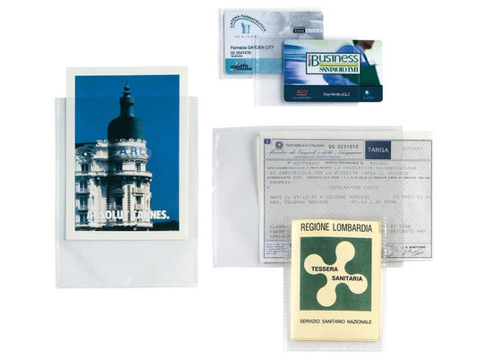 Buste a U Sei Rota Soft PP liscio - alto spessore trasparente 35x50 cm - Conf. 10 pezzi - 653550