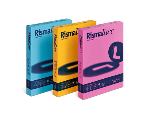 Carta colorata Favini Rismaluce colori forti 90 g/m² A4 nero 63 - Risma da 300 fogli - A66A304