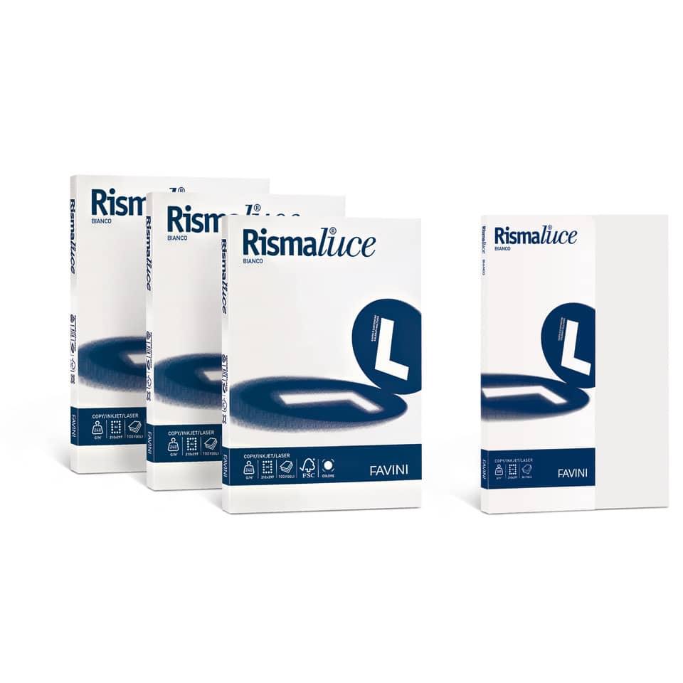 Carta per fotocopie A3 Favini Rismaluce Bianca 140 g/m² Risma da 200 fogli - A650213