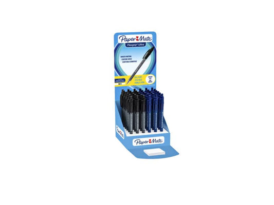 Penna a sfera a scatto Paper Mate Flexgrip Ultra M 1,0 mm assortiti espositore a 36 - S0189343