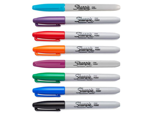 Marcatori permanenti Sharpie Fine punta conica 1 mm assortiti wallet da 8 - S0814660