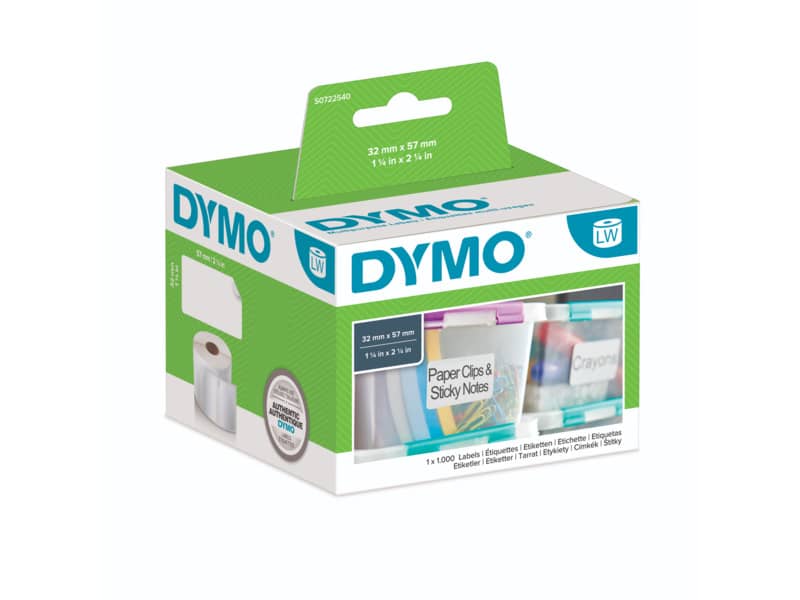 Rotolo da 1000 etichette Dymo LabelWriter multiuso 57x32 mm bianco S0722540