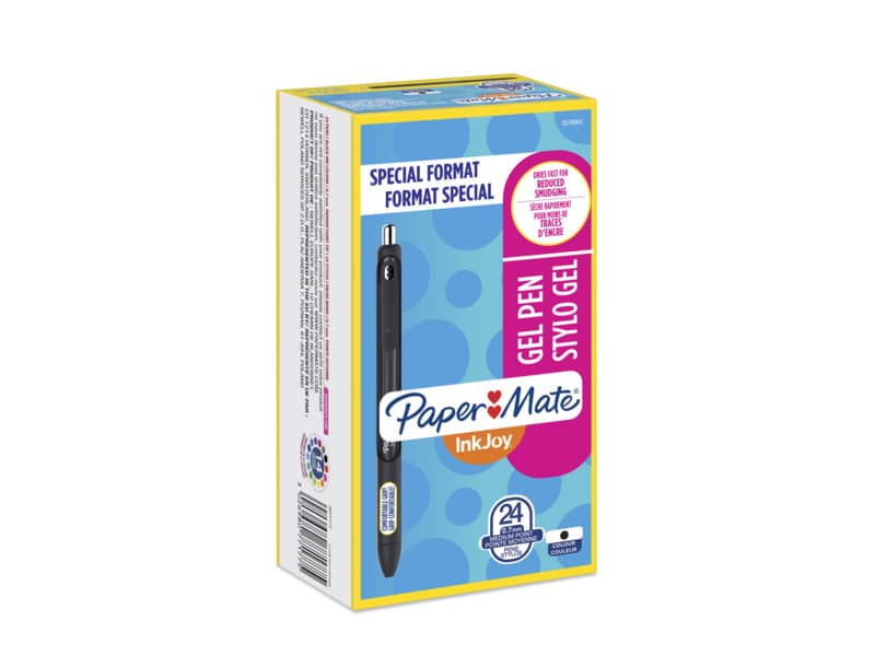 Penne a scatto Paper Mate InkJoy Gel RT M 0,7 mm nero special pack 20+4 pezzi - 2077177