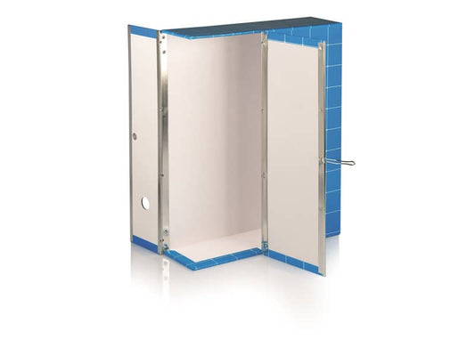 Scatola con cerniera in metallo Box 1 - apertura parziale Brefiocart 37,5x29,5 cm dorso da 9 cm blu - RESX101.BL