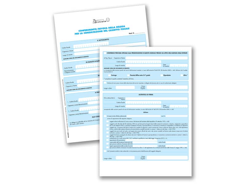 Cassetto fiscale Semper conferimento/delega consultazione - modulo continuo - 851118CS0