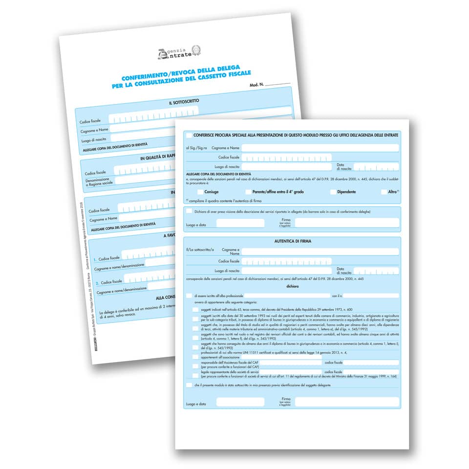 Cassetto fiscale Semper conferimento/delega consultazione - modulo continuo - 851118CS0