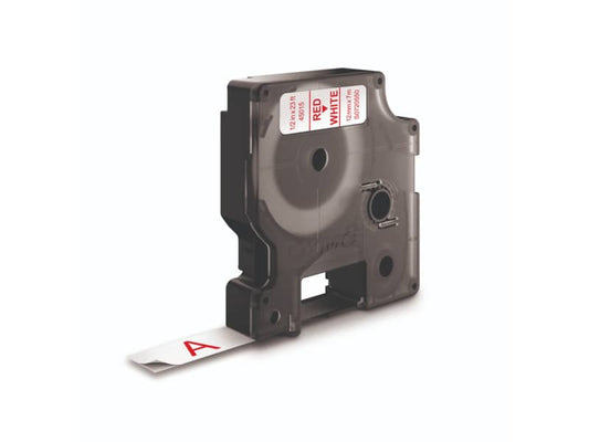 Nastro per etichettatrici Dymo D1 12 mm x 7 m rosso/bianco S0720550
