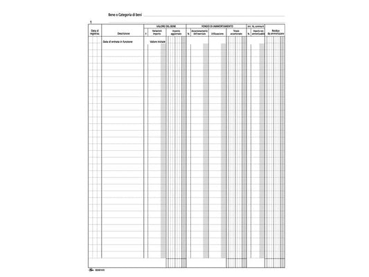 Contabilità Semper beni ammortizzabili - registro 97 pagine SED001610