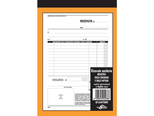 Ricevute sanitarie Semper registro degli onorari - blocco di 50/50 copie 21,5x14,8 cm - SE165470000