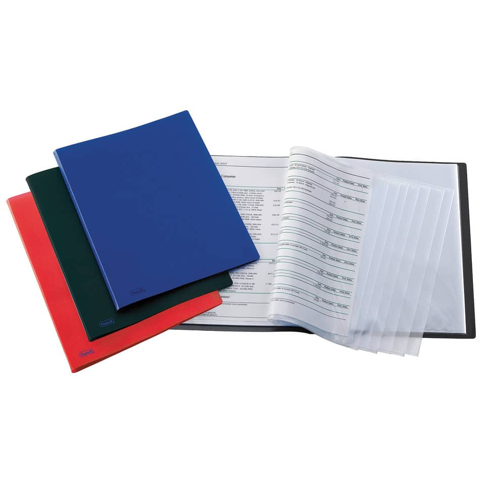 Portalistino a fogli fissi FAVORIT Sviluppo liscio 22x30 cm 40 buste nero 400035521