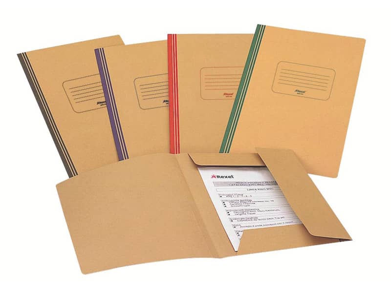 Cartelline a tre lembi King Mec Quick Mec 24,5x34,5 cm - dorso 2,7 cm assortiti  conf. da 20 pezzi - 27855