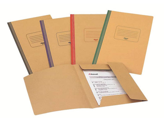 Cartelline a tre lembi King Mec Quick Mec 24,5x34,5 cm - dorso 2,7 cm assortiti  conf. da 20 pezzi - 27855