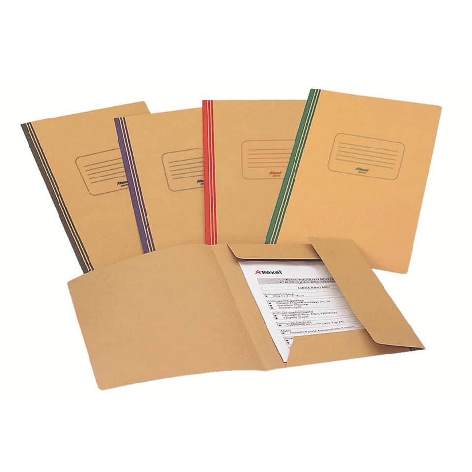 Cartelline a tre lembi King Mec Quick Mec 24,5x34,5 cm - dorso 2,7 cm assortiti  conf. da 20 pezzi - 27855