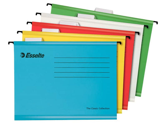 Cartelle sospese Esselte The Classic Collection cartoncino calandrato di 210 g/mq A4 fondo a V conf.10 - 93042