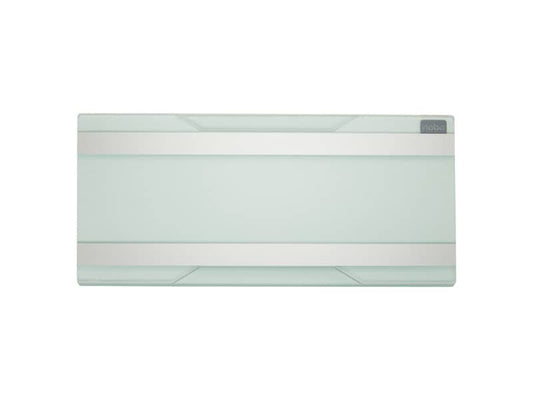 Targhetta in vetro per porta Nobo 200x90 mm argento 1902346