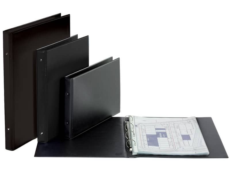 Raccoglitore personalizzabile FAVORIT 35,5x44 cm (libro) 4 anelli tondi Ø 30 mm nero - 100460473
