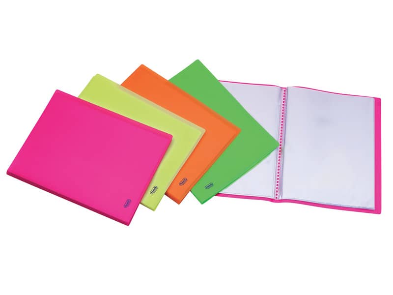 Portalistino a fogli fissi FAVORIT Neon liscio 22x30 cm 20 buste verde fluo 400102295