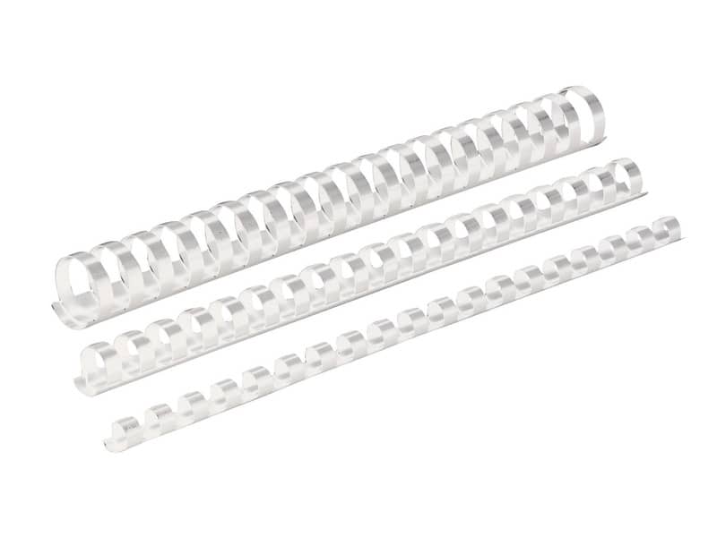 Dorsi plastici FELLOWES bianco ad anello tondo 12 mm - 56-80 fogli conf.100 - 5346206