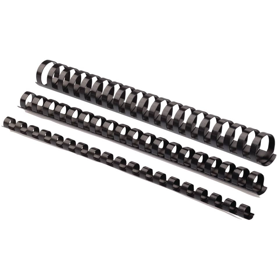 Dorsi plastici FELLOWES nero ad anello tondo 10 mm -  41-55 fogli conf.100 - 5346108