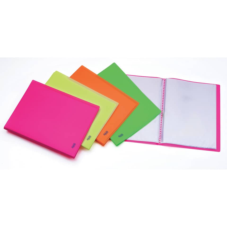 Portalistino a fogli fissi FAVORIT Neon liscio 22x30 cm 40 buste arancione fluo 400102287