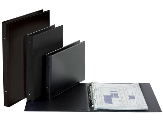 Raccoglitore personalizzabile FAVORIT 40,5x53 cm 4 anelli tondi Ø 30 mm nero 100500162