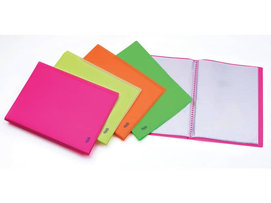 Portalistino a fogli fissi FAVORIT Neon liscio 22x30 cm 60 buste verde fluo 400102297