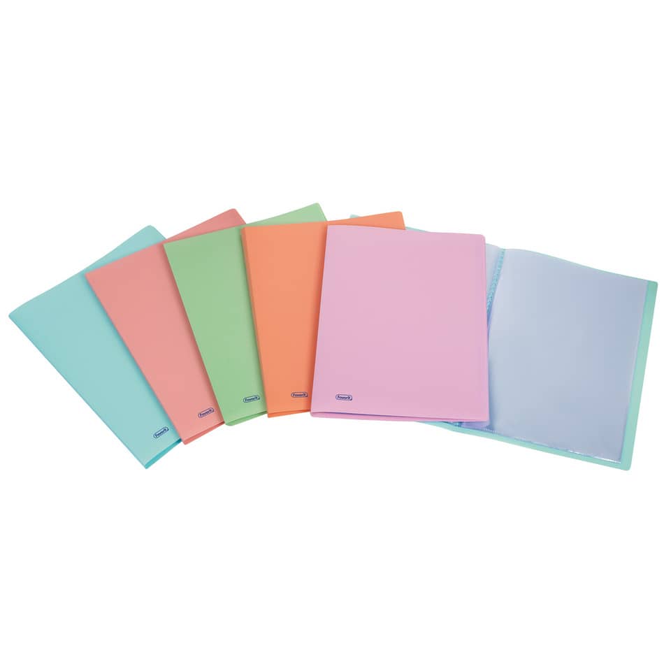 Portalistino a fogli fissi FAVORIT P@stel liscio 22x30 cm 60 buste rosa 400116628