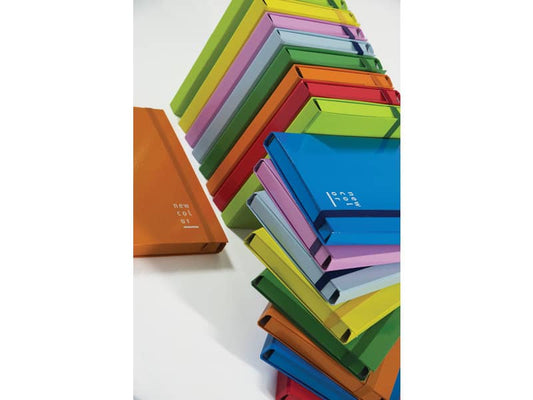 Cartella a 3 lembi con elastico piatto BREFIOCART NEW COLOR 25x35 cm dorso 7 cm verde scuro - 0221307.VE