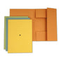 Cartelline a 3 lembi incollati 4Mat A4 in carta woodstock 285 g/m² dorso 2 cm blu  conf. da 20 pezzi - 3440 01